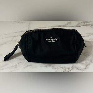 Kate Spade Black Chelsea Nylon Cosmetic Bag